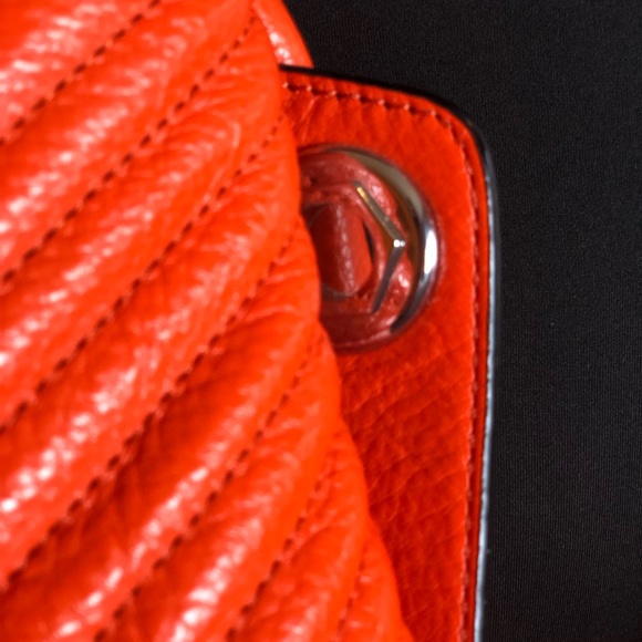 orYANY Orange Leather Women's Shoulder Handbag with strap - Picture 5 of 16